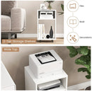 Mobile File Cabinet Wooden Printer Stand Vertical Storage Organizer-White by LJGDeals