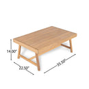 Patio Acacia Wood Chat Set, Club Chair + Coffee Table with Water-resistant Cushion by HouseOfZazla