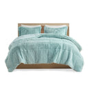 King/Cal King Shaggy Long Fur Comforter Mini Set