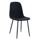 Modern Medieval Style Cushioned Side Chairs Set With Metal Legs For Kitchens by Unique Piece Furniture