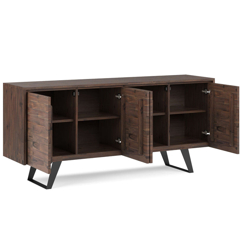 Lowry - Large 4 Door Sideboard Buffet - Distressed Charcoal Brown, photo 7 of 7