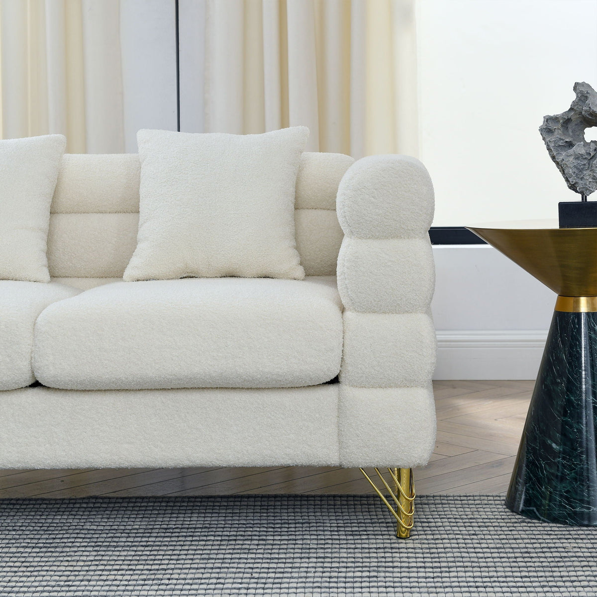 Oversized 2 Seater Sectional Sofa With Deep Seating And 2 Pillows, photo 19 of 23