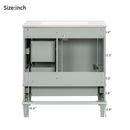 Bathroom Vanity, Modern Bathroom Cabinet With Sink Combo Set, Bathroom Storage Cabinet With A Soft Closing Door And 3 Drawers, Solid Wood Frame by HouseOfZazla