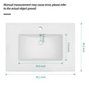 Premium Rectangular Vanity Top With Single Faucet Hole And Overflow