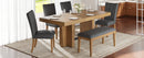 TOPMAX Farmhouse Extendable Wood Dining Table Set for 6 by HouseOfZazla