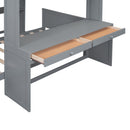 Loft Bed With A Twin Size Standalone Bed, Shelves, Desk, And Wardrobe by HouseOfZazla