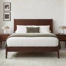 Mid-Century Modern Solid Bamboo Wood King Size Platform Bed by HouseOfZazla