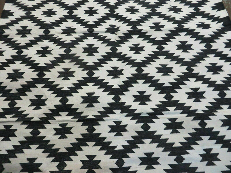 4' X 6' Hand Woven Wool Rug Contemporary Kilim Dhurrie Modern Oriental Area Rug