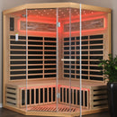 Pentagonal Sauna Room With Carbon Heating Plates - American White Oak