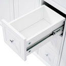 Bathroom Vanity With Double Sinks, 3 Drawers & 4 Doors - White by HouseOfZazla