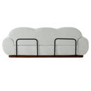 88in Round Arm Cloud Curved 3-Seater Modern Upholstered Boucle Sofa by HouseOfZazla