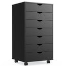 7 Drawer Chest - Storage Cabinets with Wheels Dressers Wood Dresser Cabinet Mobile Organizer Drawers for Office