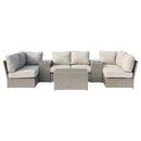 Comfortable Modern Patio Rattan Sectional Set With Cushions by Unique Piece Furniture