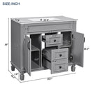 Bathroom Vanity With Top Sink, Mirror Cabinet, 2 Soft Closing Doors & 2 Drawers by Unique Piece Furniture