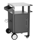 Outdoor Grill Cart With Storage, Rolling Bar Cart With Hooks And Spice Rack Stainless Steel by HouseOfZazla