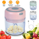 Mini Electric Garlic Chopper 8.45OZ Cordless Garlic Mincer Food Chopper Rechargeable Food Blender Chili Nut Onion Pepper Meat Ginger Baby Food
