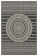 Sunshine - 5'3" X 7'3" Indoor, Outdoor Area Rug - Anthracite - Polypropylene