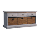 Basket Storage Cabinet - Gray Ash by Unique Piece Furniture