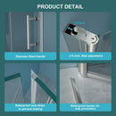 Fold Frameless Shower Door With Tempered Glass