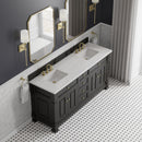 James Martin Brookfield 72" Double Bathroom Vanity, Black Onyx