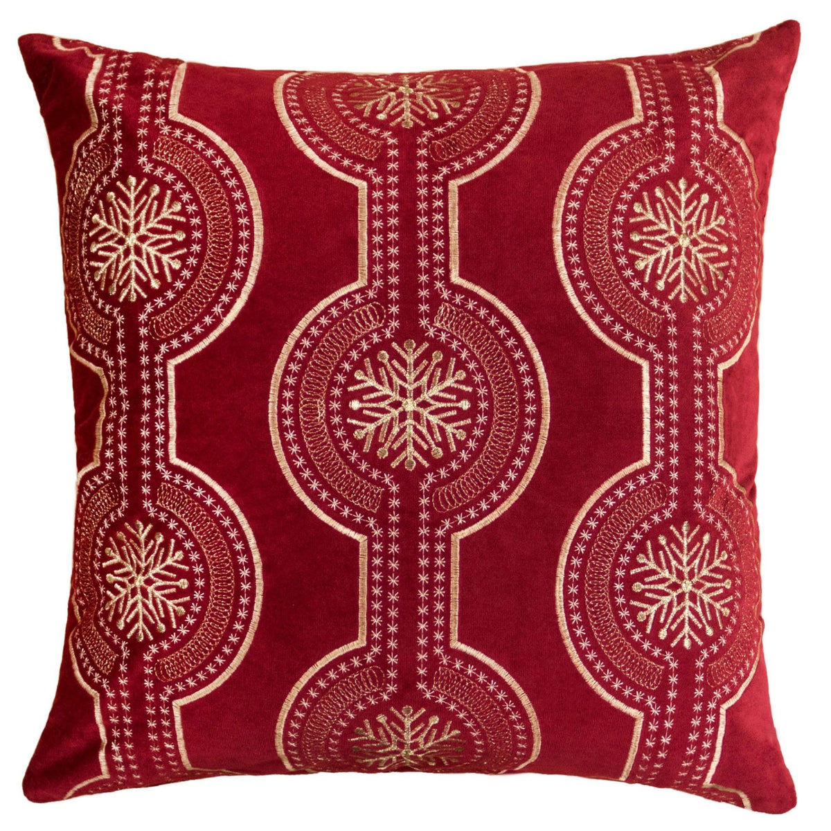 Holiday Throw Pillow With Snowflake Embroidery, photo 3 of 16