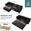 3-In-1 Convertible Sleeper Sofa With Movable Ottoman For Living Room by HouseOfZazla