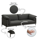 Tadi - Top Grain Leather Sofa - Black by HouseOfZazla