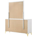 James - 6 Drawer Dresser With Mirror - White by HouseOfZazla