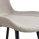 Table and chair set.Cozy Modern MDF Dining Set -67'x35.4' with 4 Gray  Artificial Leather Chairs With Curved Widened Cushion Design.Suitable for restaurants, kitchens, dining rooms,etc.