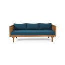 Claremont 3 Seater Daybed Teak Acacia Wood Water Resistant Cushions by HouseOfZazla