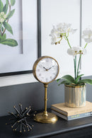6.5x5.9x15.2' Vintage Inspired Gold Iron Table Clock by HouseOfZazla