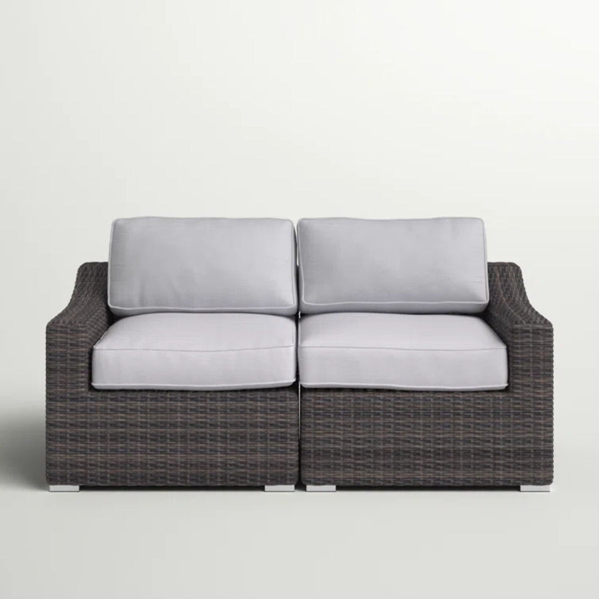 Chic Wide Outdoor Loveseat With Cushions, photo 2 of 13