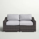 Chic Wide Outdoor Loveseat With Cushions by Unique Piece Furniture