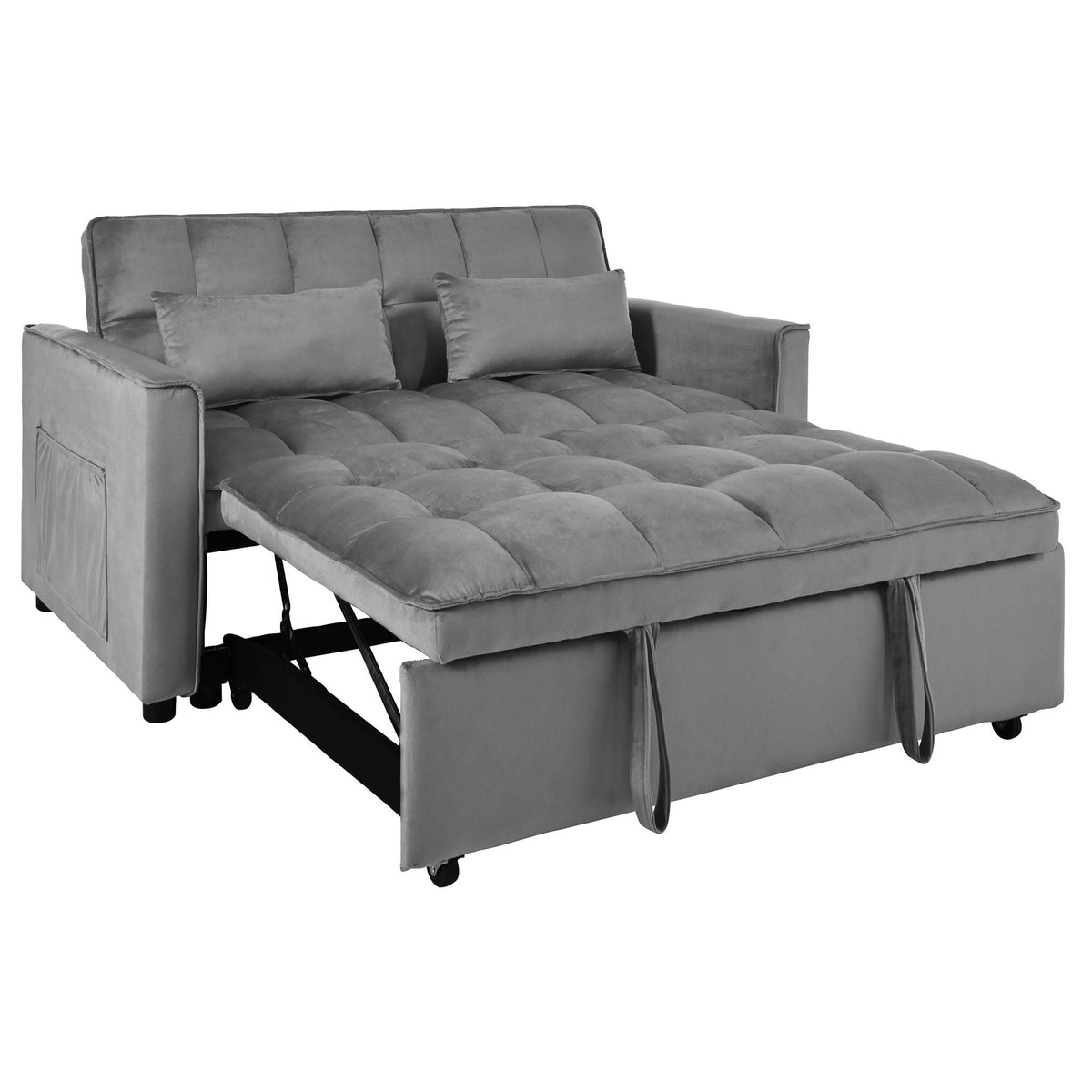 3 In 1 Pull Out Couch Convertible Sofa Bed With Reclining Backrest, photo 4 of 35