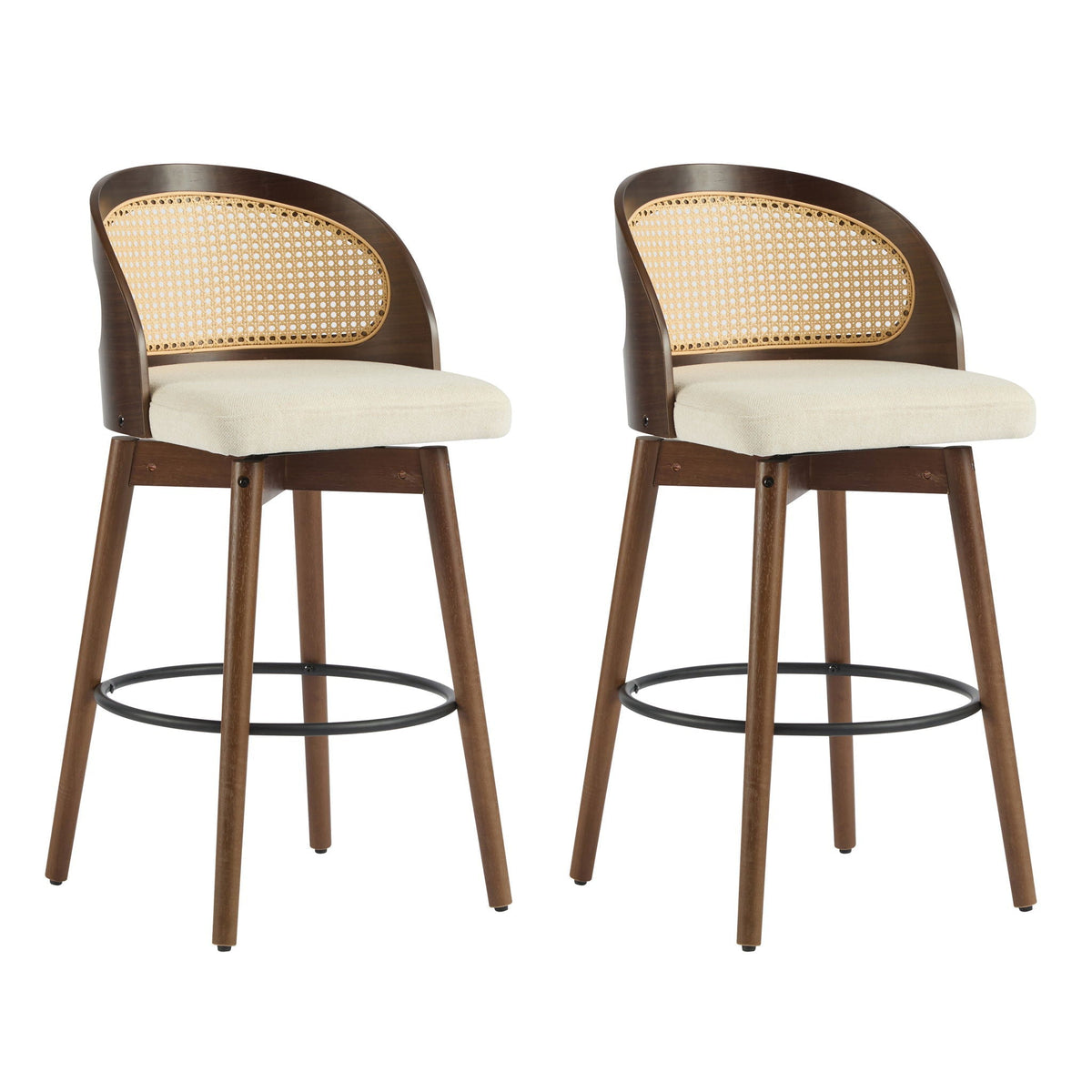 Como Indoor Wood Barstool Set of 2, photo 2 of 8