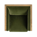 Georgia - Cane Tuxedo Armchair - Olive Green by HouseOfZazla
