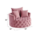 Zunyas Velvet Accent Chair With Swivel by HouseOfZazla