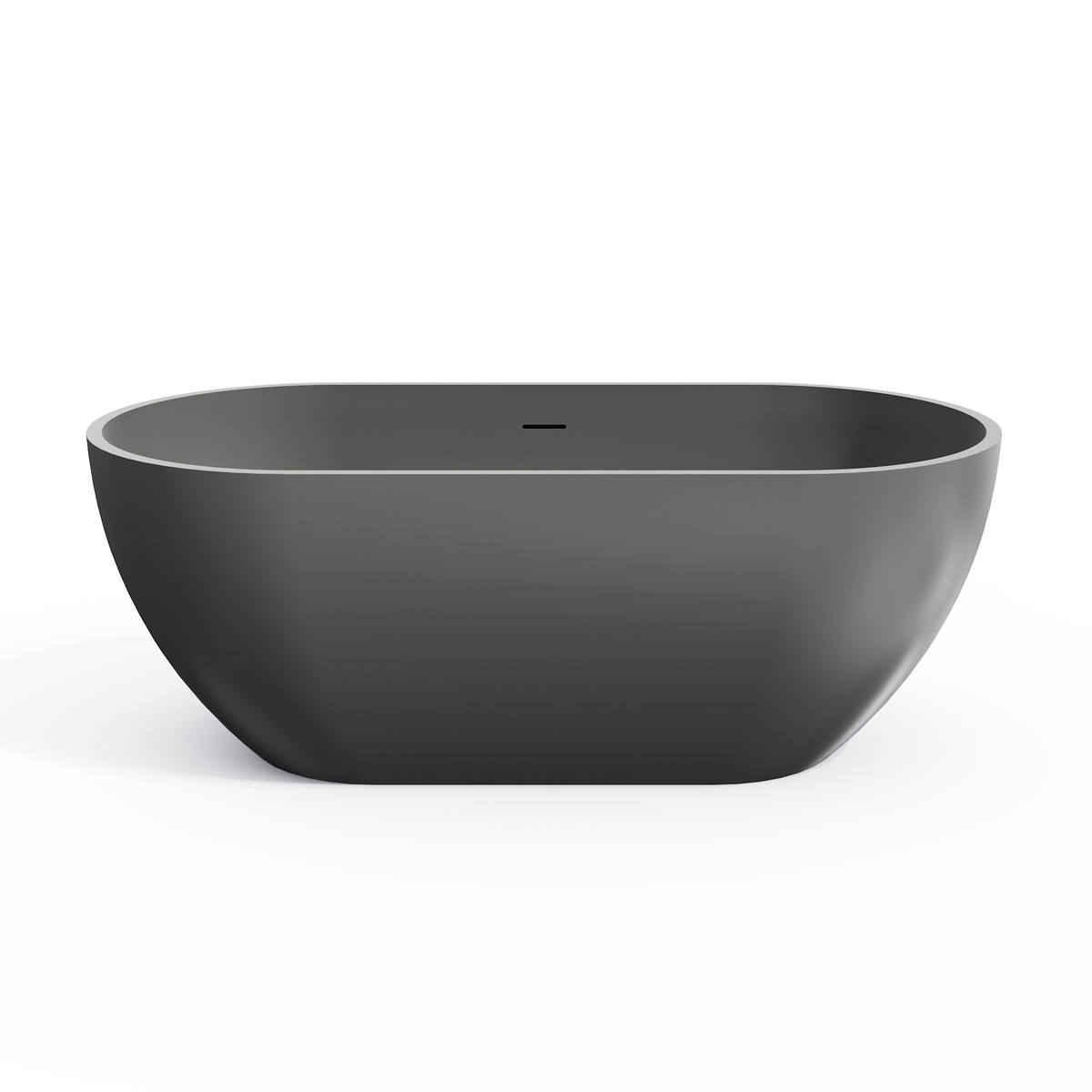59 Inch Solid Surface Oval Freestanding Bathtub, photo 4 of 10