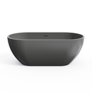 59 Inch Solid Surface Oval Freestanding Bathtub