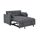 Sienna - Tufted Convertible Sleeper Sofa With Chaise - Gray by HouseOfZazla