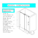 Frameless Single Sliding Soft Close Shower Doors, 5/16" Sgcc Tempered Glass by HouseOfZazla