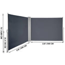 Retractable Side Awning 71" x 236" Full Aluminum Rust-Proof Patio Screen by HouseOfZazla