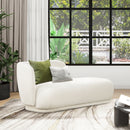 Aire - RAF Modern Rounded Chaise Lounge - Ivory White by HouseOfZazla
