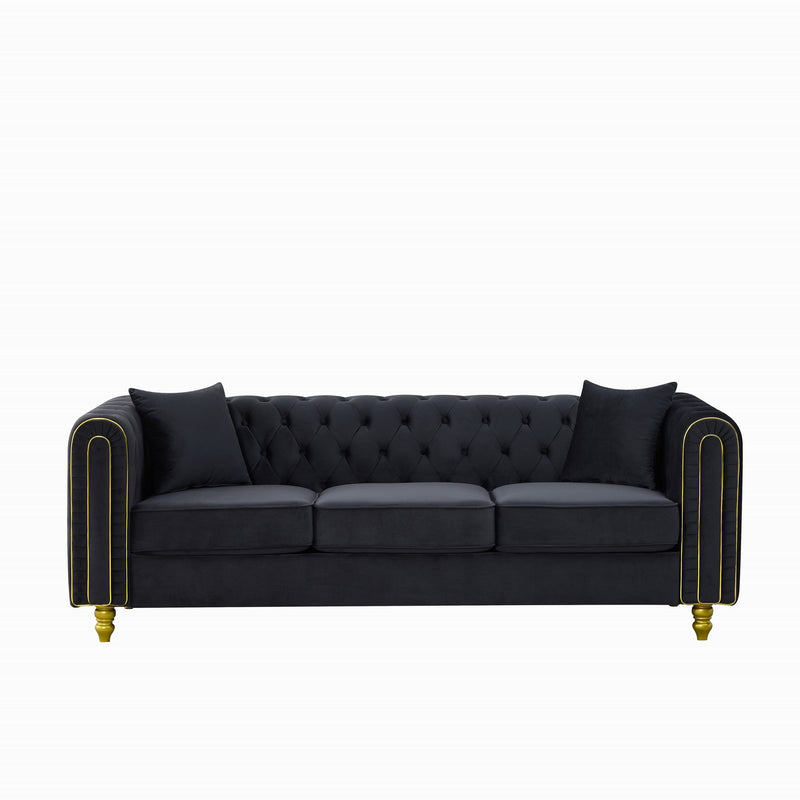 Modern Velvet Loveseat Sofa, photo 6 of 10