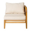 Kirkby Outdoor 5 Seater V-Shaped Acacia Wood Sofa