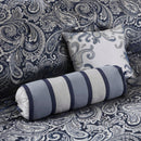 12 Piece Comforter Set with Cotton Bed Sheets Navy Cal King