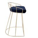 Canary - Contemporary / Glam Counter Stool (Set of 2) - Gold / Blue by Unique Piece Furniture