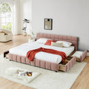 Modern Platform Bed Frame With Thick Fabric by Unique Piece Furniture