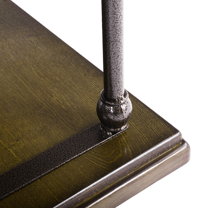 47.2" X 23.6"D X 16.9" H Country Style Coffee Table with Bottom Shelf - BROWN & BLACK