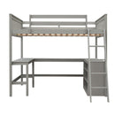 Loft Bed With Shelves With Desk by HouseOfZazla